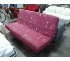 BANQUETTE CLIC CLAC CLIC CLAC TISSU ROUGE A MOTIF