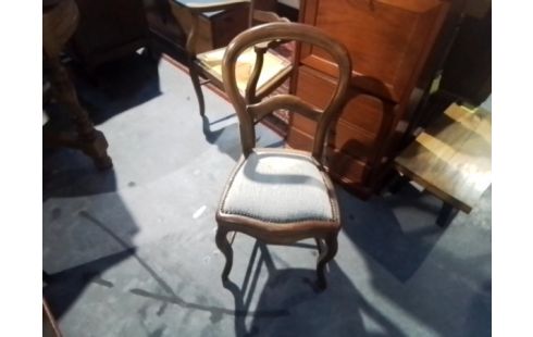 CHAISE BOIS ASSISE TISSU LOUIS PHILIPPE