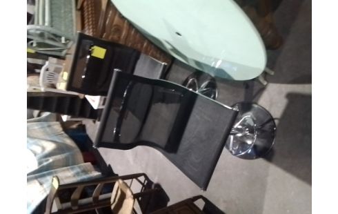 TABOURET DE BAR MÉTAL ASSISE TISSU NOIR