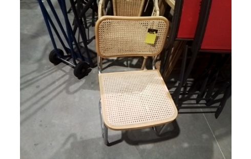 CHAISE MÉTAL ASSISE DOSSIER CANNE