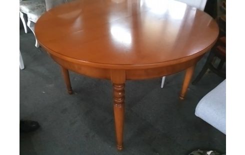 TABLE RONDE MERISIER AVEC 1 ALLONGE