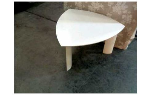 COUCHTISCH HOLZ WEIß 3-BEINIG