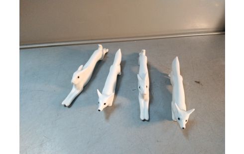PORTE COUTEAU LE LOT PORCELAINE ANIMAUX