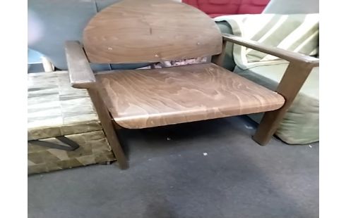 CHAISE Vintage bois accoudoir