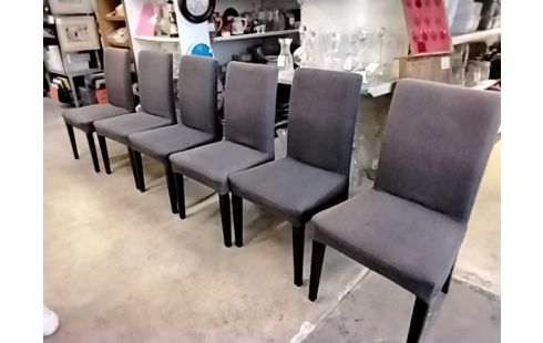6 CHAISES TISSU IKEA