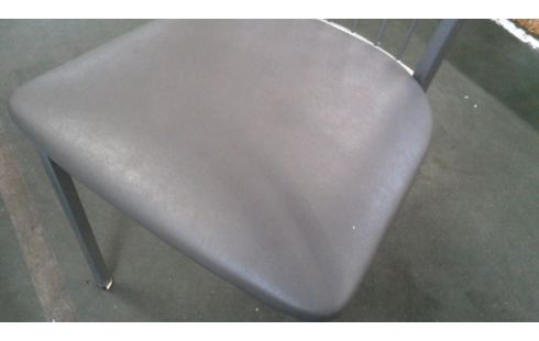 2 CHAISES, , CUISINE GRIS METAL SIMILI CUIR