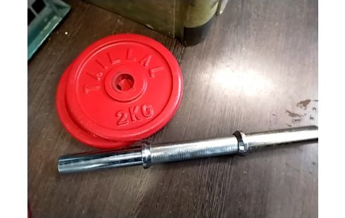 BARRE DE MUSCULATION Avec poids 2 kg