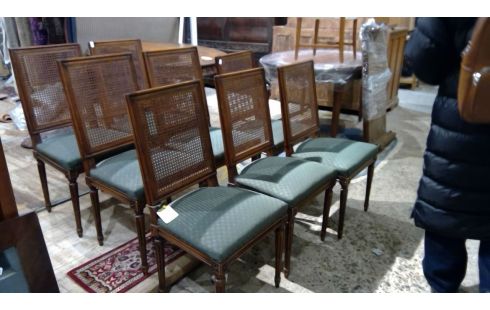 SERIE DE 8 CHAISES CANNAGES (EN L'ETAT)