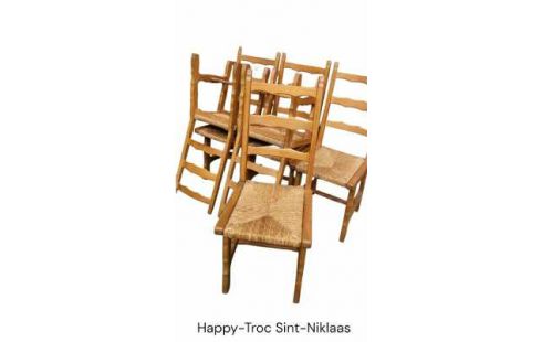 6 SILLAS ROBLE SILLA DE PAJA