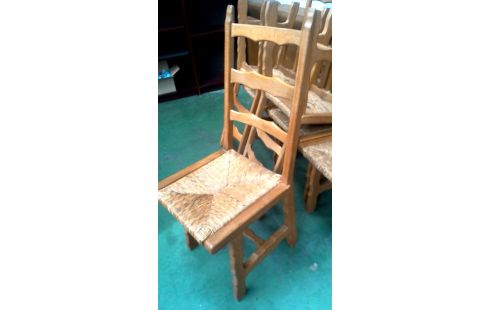 6 SILLAS ROBLE SILLA DE PAJA