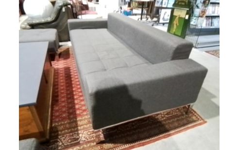 CANAPE GRIS PIED CHROME