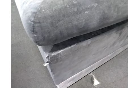 CANAPE D'ANGLE TISSU GRIS L275/200 ABÎMÉ