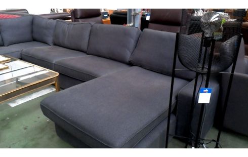 HOEKSALON IKEA KIVIK 6 PLAATSEN GRIJS STOF