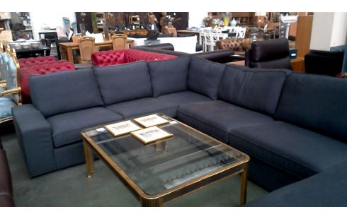 HOEKSALON IKEA KIVIK 6 PLAATSEN GRIJS STOF