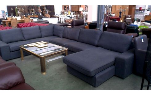 HOEKSALON IKEA KIVIK 6 PLAATSEN GRIJS STOF