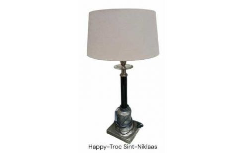 TAFELLAMP ZILVERKLEUR MESSING ZWART