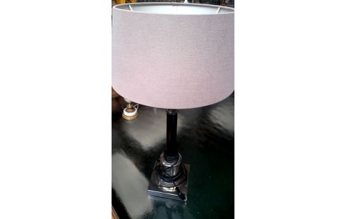 TAFELLAMP ZILVERKLEUR MESSING ZWART