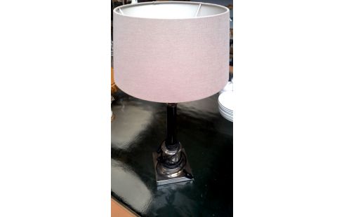 TAFELLAMP ZILVERKLEUR MESSING ZWART