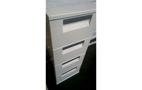 MEUBLE SALLE DE BAINS BLANCHE 4 TIROIRS