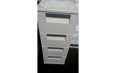 MEUBLE SALLE DE BAINS BLANCHE 4 TIROIRS