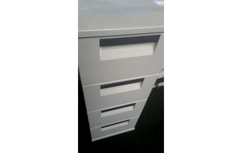 MEUBLE SALLE DE BAINS BLANCHE 4 TIROIRS