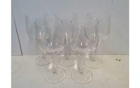 LOT DE 5 VERRES A PIED