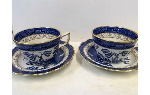 LOT DE 2 TASSES REALGLD WILLOW AVEC SOUCOUPE