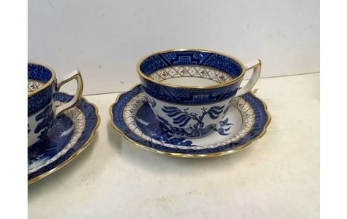 LOT DE 2 TASSES REALGLD WILLOW AVEC SOUCOUPE