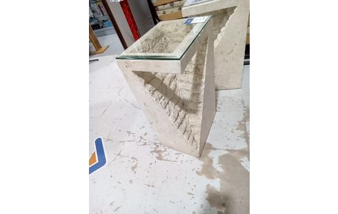 SELLETTE PIERRE + PLATEAU VERRE