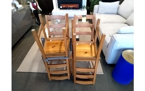 CHAISE EN PIN LOT DE 4