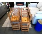 CHAISE EN PIN LOT DE 4