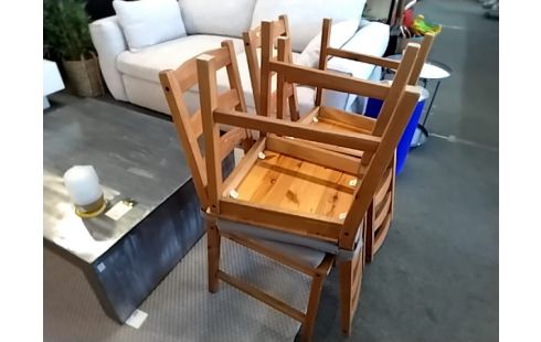 CHAISE EN PIN LOT DE 4