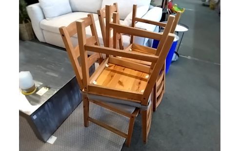 CHAISE EN PIN LOT DE 4