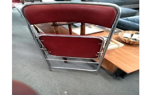 CHAISE Pliante cuir rouge