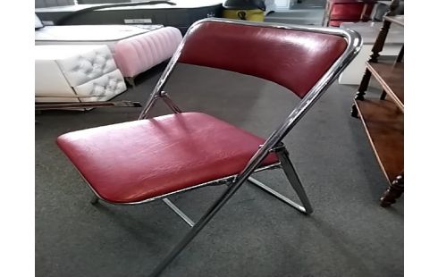 CHAISE Pliante cuir rouge