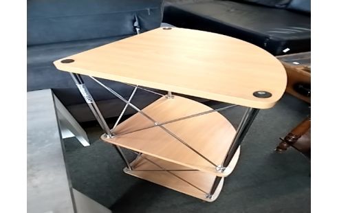 ETAGERE Angle 3 niveaux hetre metal