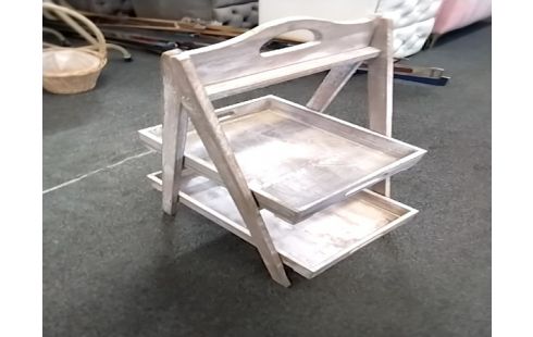 ETAGERE 2 niveaux a poser beige