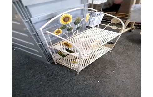 ETAGERE Pliante metal 2 niveaux tournesols