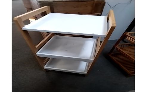 ETAGERE A poser blanche et beige