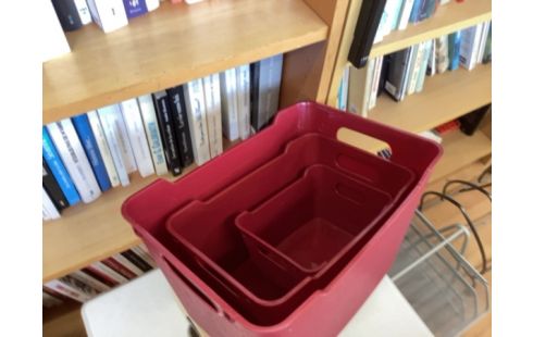PANIER PLASTIQUE ROUGE LOT 3