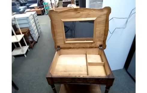 SELLETTE Travailleuse 2 niveaux rustique rectangulaire