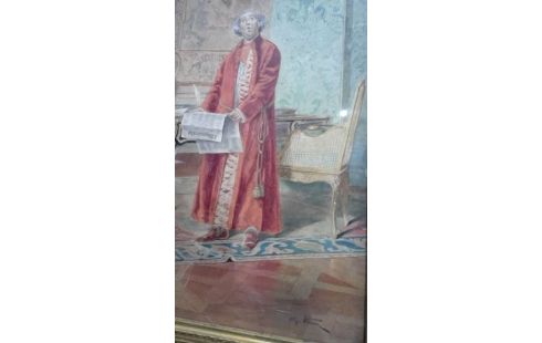 AQUARELLE SUR PAPIER ALFRED CHARLES WEBER