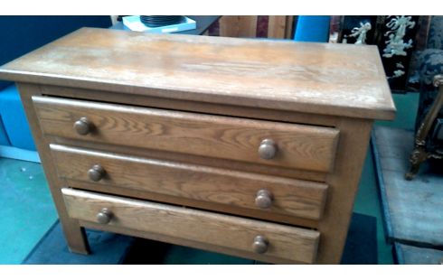 CHIFFONNIER 3 TIROIRS CHENE RUSTIQUE