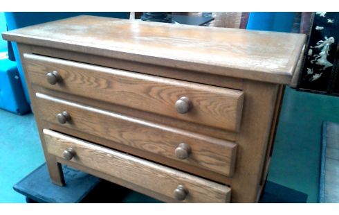 CHIFFONNIER 3 TIROIRS CHENE RUSTIQUE