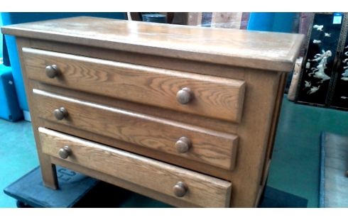 CHIFFONNIER 3 TIROIRS CHENE RUSTIQUE