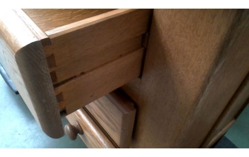 CHIFFONNIER 3 TIROIRS CHENE RUSTIQUE