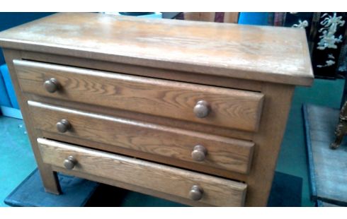 CHIFFONNIER 3 TIROIRS CHENE RUSTIQUE