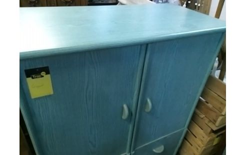 MEUBLE DE RANGEMENT VERT 2P 4T