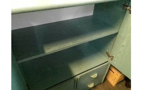 MEUBLE DE RANGEMENT VERT 2P 4T