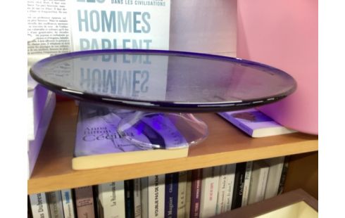 PRESENTOIR BLEU EN VERRE